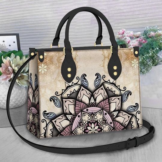 Discover Mandala Leather Bag, Crossbody Bag, Woman Shoulder Bag