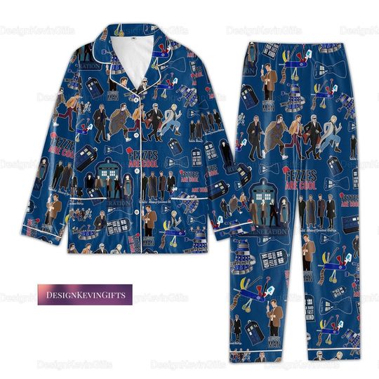 Discover DTW Pajamas, Doctor Who Pajamas Set, Police Box Starry Night Pajamas Set