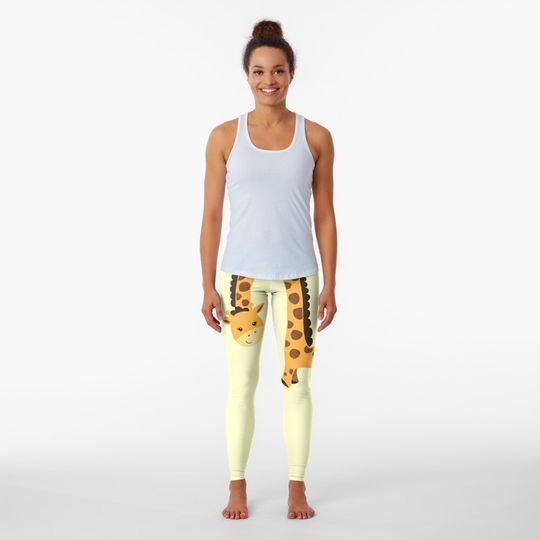 Discover Funny Giraffe Funny Pattern Leggings