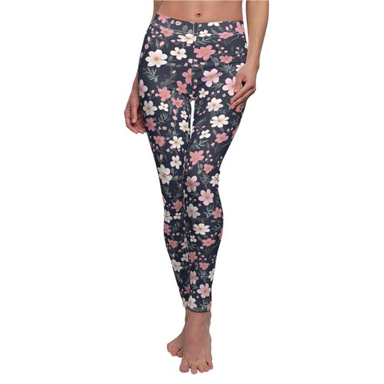 Discover Floral Elegance Casual Leggings
