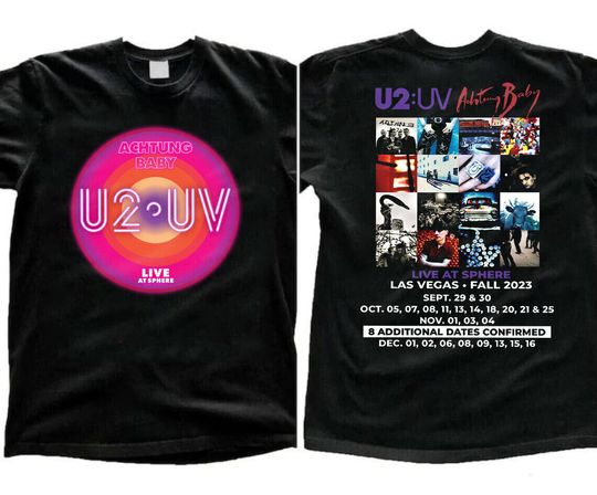 Discover U2 Las Vegas T-shirt, U2 Ultraviolet Sphere 2023 Shirt