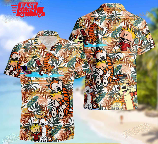 Discover Calvin And Hobbes Hawaiian Shirt Summer, Calvin Hawaii Shirt, Hobbes Aloha Shirt