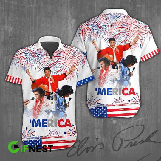 Discover Merica Elvis Presley Hawaiian Shirt