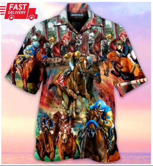 Discover Kentucky ​Derby Horse Racing AOP Hawaiian Shirt