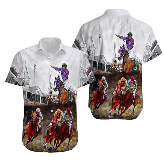 Discover Kentucky Derby Horse Racing Hawaiian Shirt
