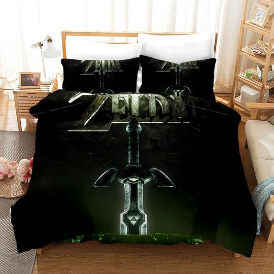 Discover The Legend of Zelda 3D Bedding Set 2PCS Duvet Cover Pillowcase 4 Sizes Single
