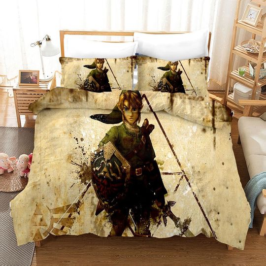Discover The Legend of Zelda 3D Bedding Set 2PCS Duvet Cover Pillowcase 4 Sizes Single