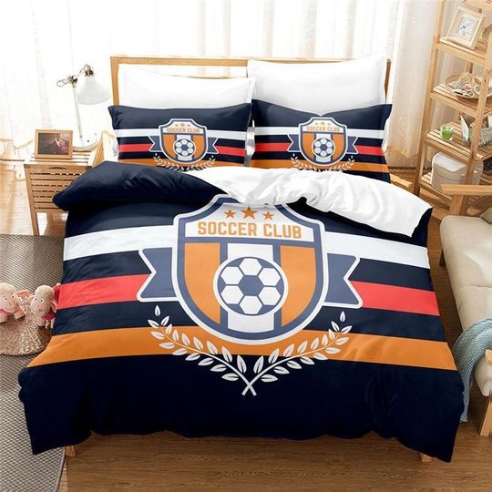 Discover Ronaldo Messi Quilt Duvet Cover Football Boy Bedding Set Single Double King Size