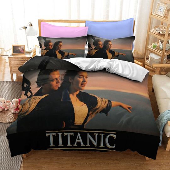 Discover 3D Titanic Bedding Set Bedroom Duvet Cover Quilt Cover Pillowcase Single Double