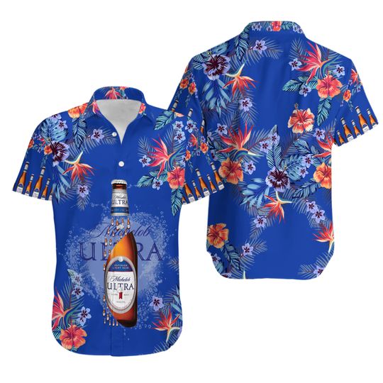 Discover Tropical Hibicus Michelob Ultra Hawaiian Shirt