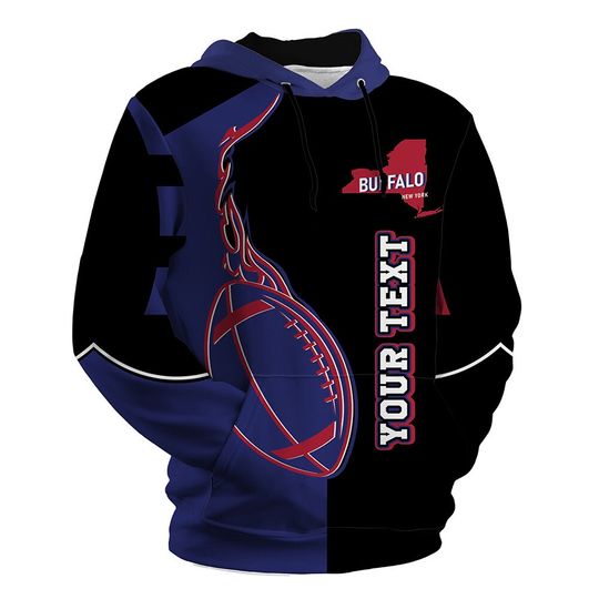 Discover Football American Hoodie With Name & Number - Football Personalized Hoodies