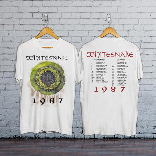 Discover 1987 Whitesnake Tour T-Shirt