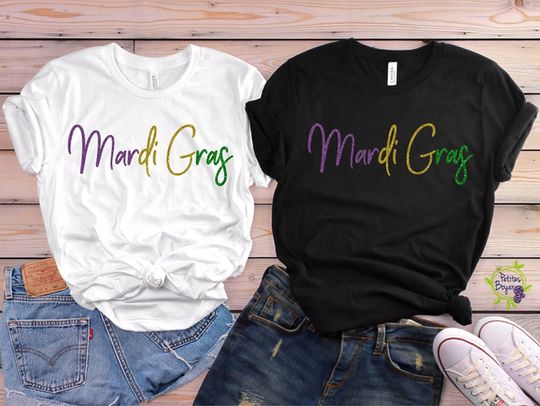 Discover Mardi Gras Shirt Glitter Vinyl Soft Unisex, Funny Mardi Gras Shirt