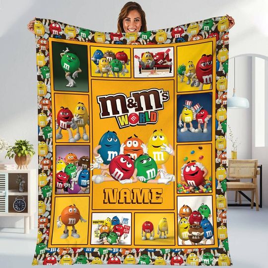 Discover Personalized M and M Candy Blanket