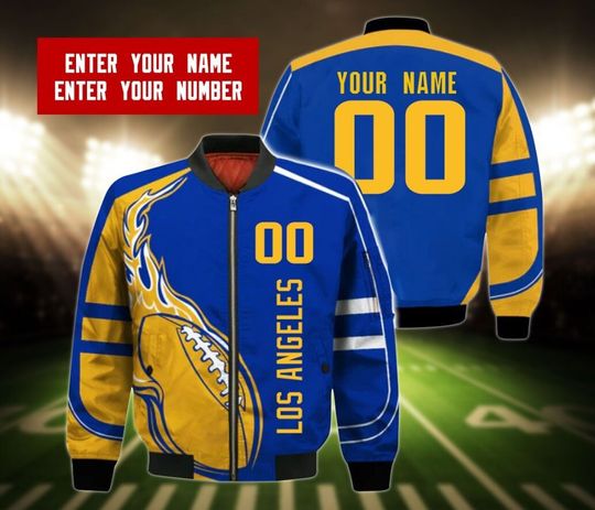 Discover Los Angeles Football Custom 3D Bomber Jackets, Los Angeles Jersey Bomber