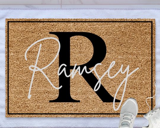 Discover Personalized Doormat, Custom Name Coir Doormat, Personalized Welcome Mat,