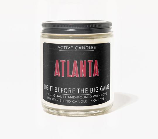 Discover Atlanta Falcons Soy Wax Football Candle