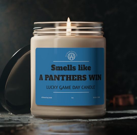 Discover Smells Like A Panthers Win Candle | football Fan Gift | Game Day Decor