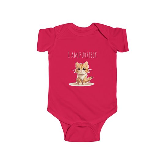Discover Cute Ginger Cat - Infant Fine Jersey Bodysuit - Baby Shower - Christmas Gift