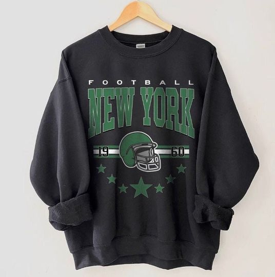 Discover New York Football Sweatshirt, Vintage Style New York Football Crewneck