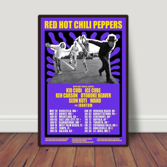 Discover Red Hot Chili Peppers 2024 Tour Poster
