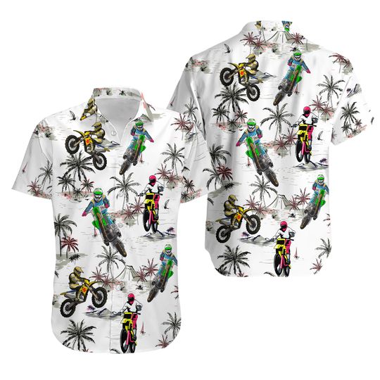 Discover Motocross Hawaiian Shirt, Motorcycle Beach Shirt