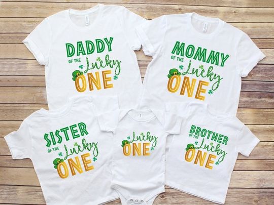 Discover St. Patrick's Day Birthday Family Shirts Shamrock - 1st Birthday Shirts For Mom and Dad