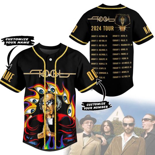 Discover Personalized Tool Band 2024 Tour Baseball Jersey, Tool In Concert 2024 Shirt