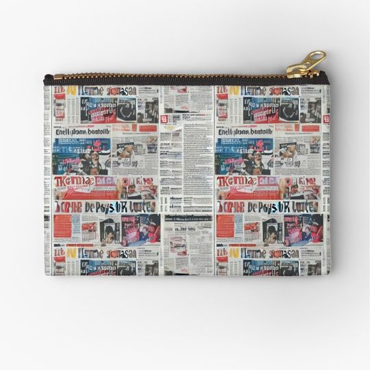 Discover Newspaper Makeup Bag