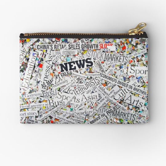 Discover Newspaper Makeup Bag