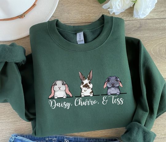 Discover Custom Rabbit Sweatshirt for bunny mom rabbit breed crewneck