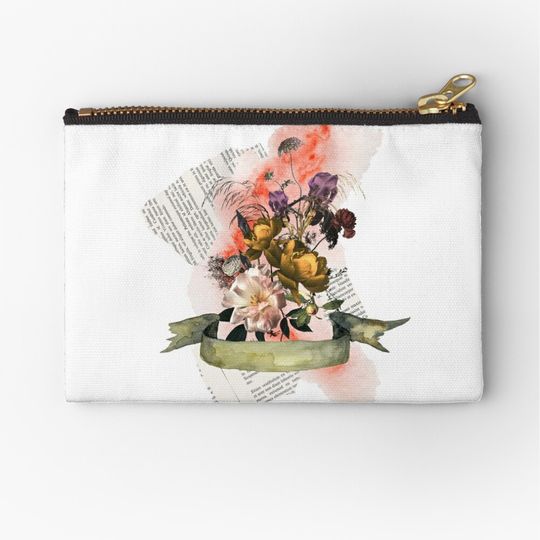 Discover Vintage Flowers Makeup Bag
