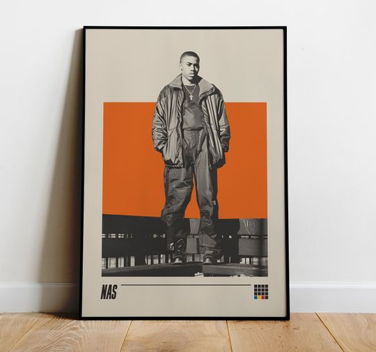 Discover Nas Poster Hip Hop Wall Art, Hip Hop Decor Poster