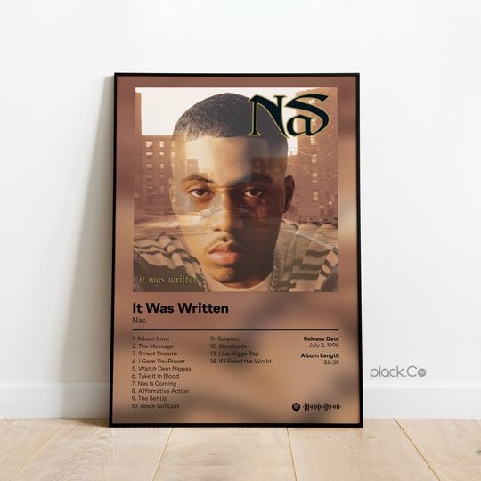 Discover Nas - It Was Written - Custom Album Poster