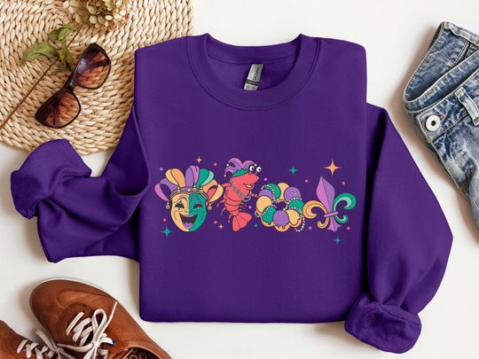 Discover Mardi Gras Sweatshirt, Fleur De Lis Sweater, Mardi Gras Carnival