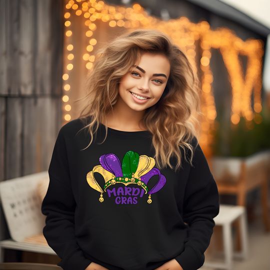 Discover Mardi Gras Sweatshirt, Fleur De Lis Sweatshirt, Mardi Gras Carnival