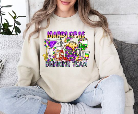 Discover Mardi Gras Sweatshirt, Fleur De Lis Sweater, Mardi Gras Carnival