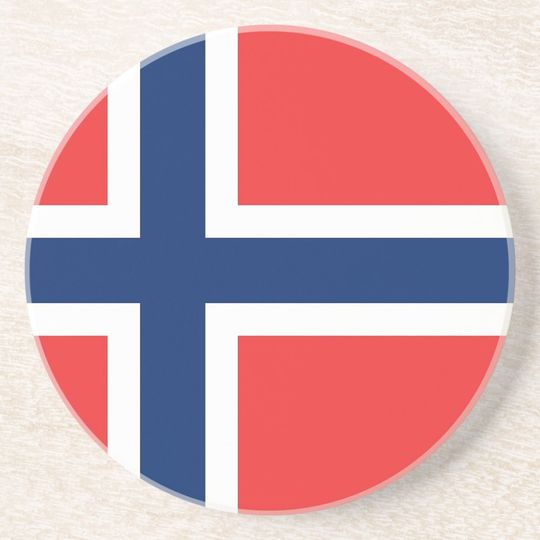 Discover Norway Flag Coaster, Patriotic Coaster
