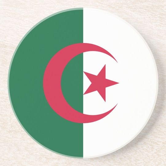 Discover Algerian Flag Coaster, Patriotic Coaster