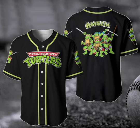 Discover Personalized Teenage Mutant Ninja Turtles Baseball Jersey, Turtle Brothers 3D Je