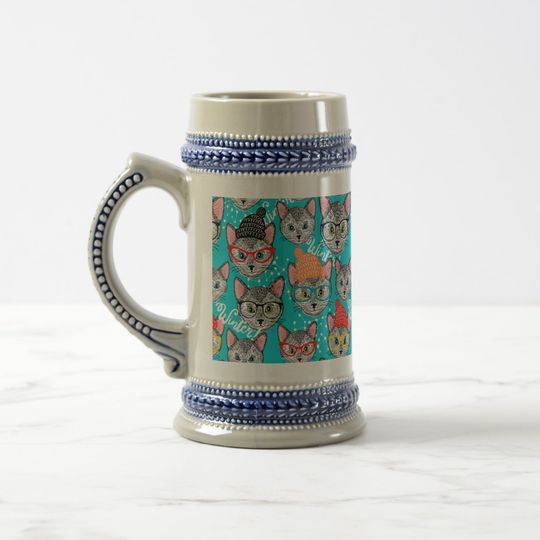 Discover Cat in stovepipe hat beer stein