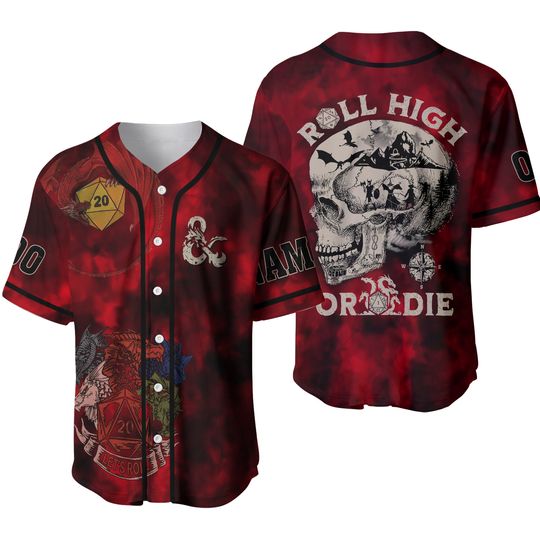 Discover Personalized DnD Dungeons and Dragons Baseball Jersey