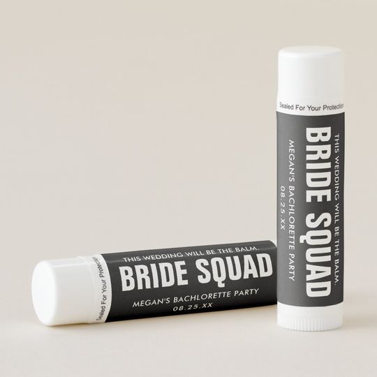 Discover Bride Squad Bachelorette Party Favors Lip Balm