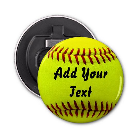 Discover Personalized Softball Bottle Opener