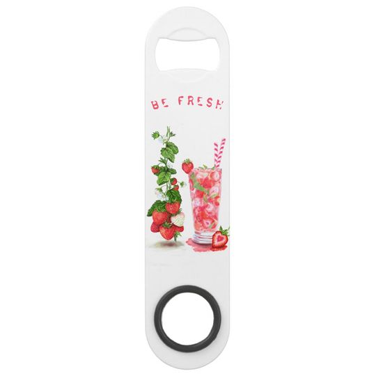 Discover Strawberry Drink Fruits Bottle Opener Bar Key