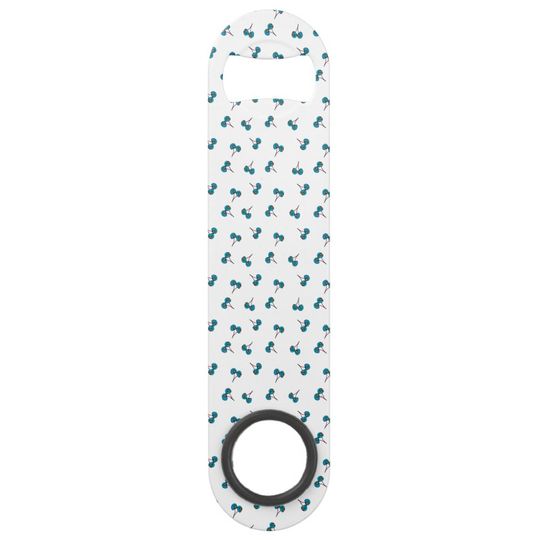 Discover Blue Cherry Pattern Speed Bottle Opener