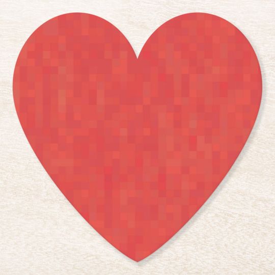 Discover Minimalist Red pattern modern elegant cute heart Paper Coaster