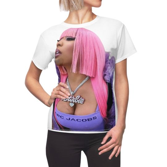 Discover Women's Nicki Minaj Pink Bob Graphic 3D T Shirt