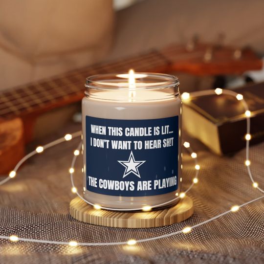 Discover Cowboys Dallas Candle, When This Candle Is Lit, Funny Candle