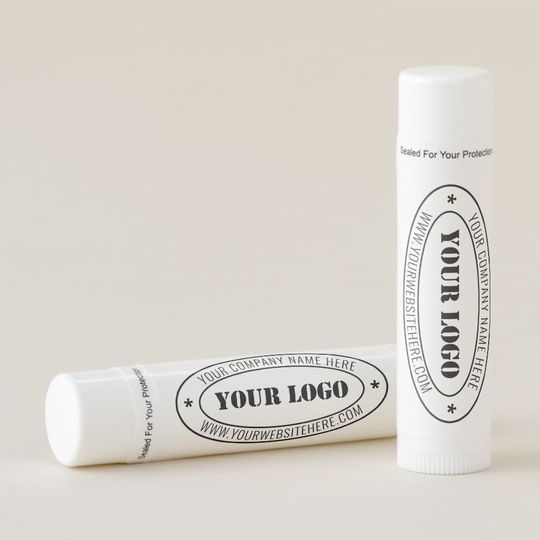 Discover Custom Business Logo and Text Promotional Lip Balm